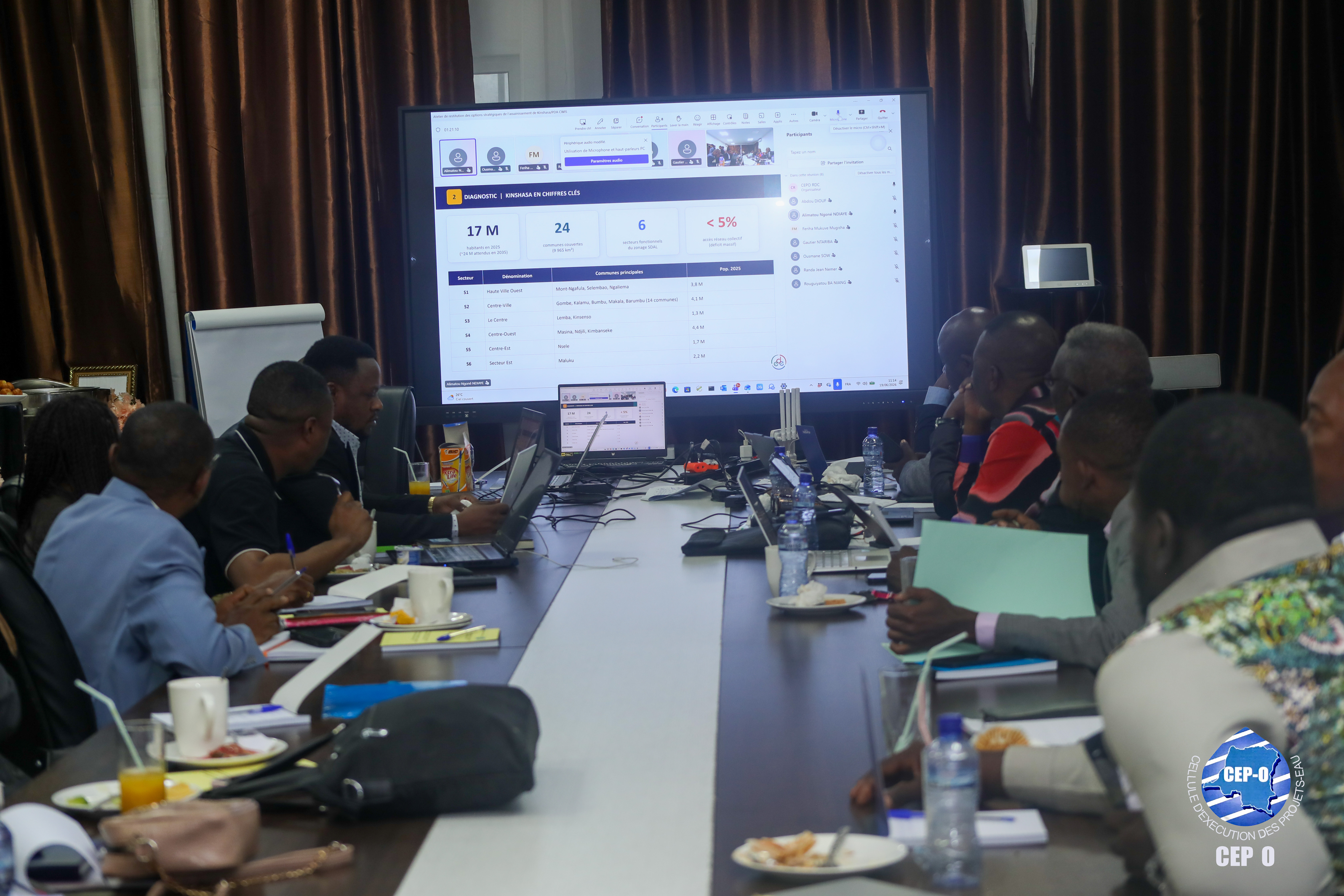 Kinshasa franchit une étape majeure dans l'élaboration de son schéma directeur d'assainissement liquide