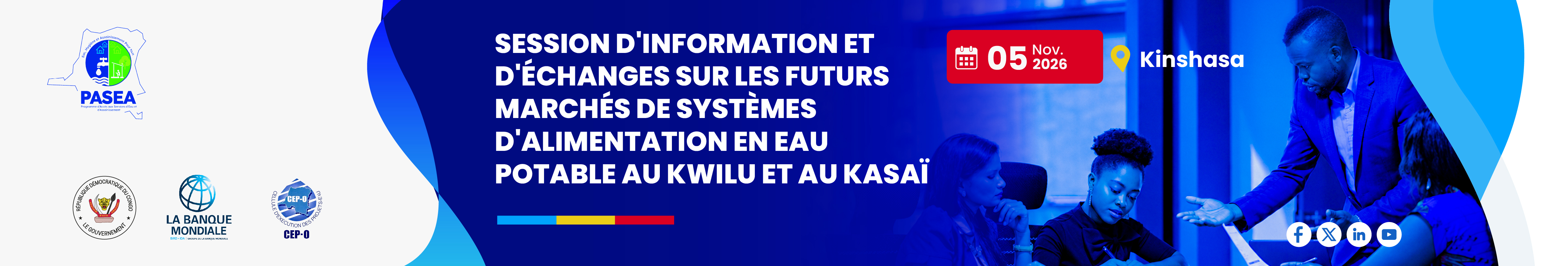 PASEA : la CEP-O organise une session d’information sur les futurs marchés d’eau potable au Kwilu et au Kasaï